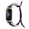 BabyValley Band Compatible with Fitbit Luxe Bands for Women Men, Adjustable Nylon Handcrafted Braided Fitbit Luxe Band, Replacement Bracelet Strap Accessory with Drawstring Clasp (black) view 1