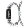 BabyValley Band Compatible with Fitbit Luxe Bands for Women Men, Adjustable Nylon Handcrafted Braided Fitbit Luxe Band, Replacement Bracelet Strap Accessory with Drawstring Clasp (gray) view 2