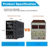 PULME dc Power Supply Adjust DC Power Supply Adjustable Lab Power Source 30V 10A 60V 5A AC Switching Stabilized Source DPS3010U (Color : DPS1203U 120V 3A) view 4