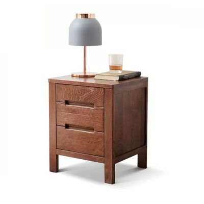 BONAD Bedside Cabinets Indoor Square Bedside Table Bedroom with Three-Tier Drawer Bedside Table Locker Living Room Coffee Table Side Table Nightstand (Color : B, Size : 40 * 35 * 50cm)