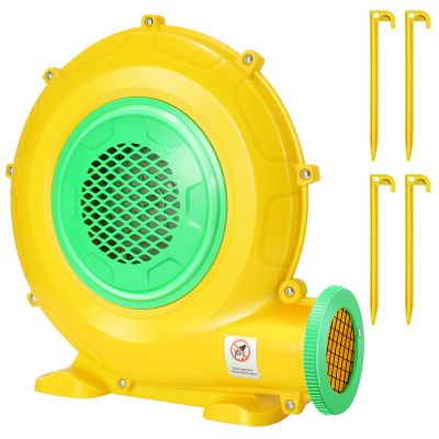 Bounce House Blower, 550W/0.73HP Commercial Air Blower with Double-Sided Fan Blade Design, Strong Wind and Great Heat Dissipation Properties for Bouncy Castle, Jump Slides, Arch, Inflatables