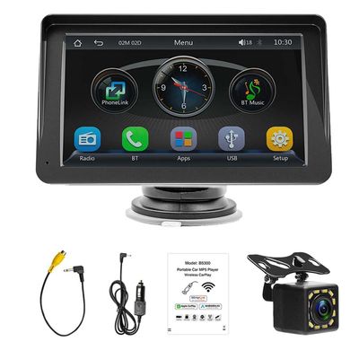 7 Inch Touch Screen Portable Car Radio MP5 Player Compatible with Android Auto/Apple CarPlay, Car Stereo with Bluetooth, Mirror casting/FM Tramsmission/Backup Camera/USB/AUX/TF Card