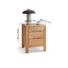 BONAD Bedside Cabinets Indoor Square Bedside Table Bedroom with Three-Tier Drawer Bedside Table Locker Living Room Coffee Table Side Table Nightstand (Color : A, Size : 40 * 35 * 50cm) view 2