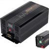 3000w Pure Sine Wave Power Inverter Dc 12v/24v/48v to Ac 110v/220v Car Power Converter 6000w Peak with Remote Controller,LCD Display,USB Ports,2 Ac Outlets and Cooling Fan,3000W-24Vto220V view 1