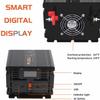 3000w Pure Sine Wave Power Inverter Dc 12v/24v/48v to Ac 110v/220v Car Power Converter 6000w Peak with Remote Controller,LCD Display,USB Ports,2 Ac Outlets and Cooling Fan,3000W-24Vto220V view 2