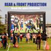 30FT Inflatable Projector Movie Screen for Outdoor, One-Piece Design Front/Rear Projection Mega Theater Outdoor Portable Blow Up Projector Screen with Air Blower for Family Movie Nights view 2