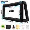 30FT Inflatable Projector Movie Screen for Outdoor, One-Piece Design Front/Rear Projection Mega Theater Outdoor Portable Blow Up Projector Screen with Air Blower for Family Movie Nights view 4