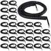 Kanayu 20 Pack Black Phone Handset Cord 12ft Telephone Cord for Landline Coiled Phone Wire Bulk for Use with All Landline Telephone Line Replacement Cable Accessory view 1