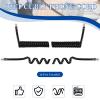 Kanayu 20 Pack Black Phone Handset Cord 12ft Telephone Cord for Landline Coiled Phone Wire Bulk for Use with All Landline Telephone Line Replacement Cable Accessory view 2