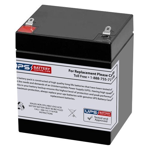 12V 5Ah Sealed Lead Acid Replacement Battery for QFX PBX-40802BT Bluetooth Portable Speaker by UPSBatteryCenter