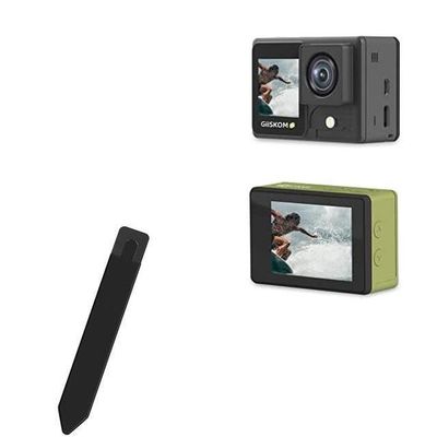 BoxWave Stylus Pouch Compatible with GIISKOM Fancy R2 Action Camera - Stylus PortaPouch, Pen Stylii Holder Carrier Portable Self-Adhesive - Jet Black