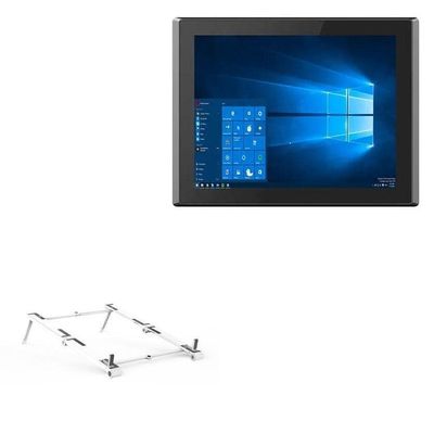 BoxWave Stand and Mount Compatible with Emdoor EM-HPC12J - Pocket Aluminum Stand 3-in-1, Portable Multi Angle Viewing Riser - Metallic Silver