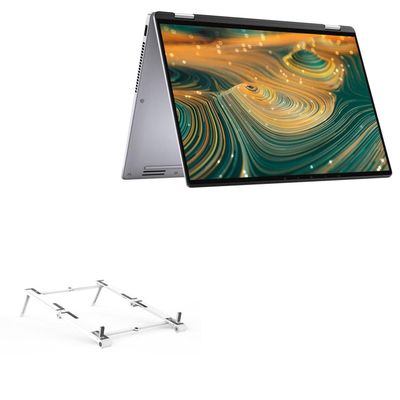 BoxWave Stand and Mount Compatible with Dell Latitude 9420 2-in-1 - Pocket Aluminum Stand 3-in-1, Portable Multi Angle Viewing Riser - Metallic Silver