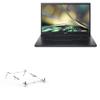 BoxWave Stand and Mount Compatible with Acer Aspire 7 (A715-51G) - Pocket Aluminum Stand 3-in-1, Portable Multi Angle Viewing Riser - Metallic Silver view 1