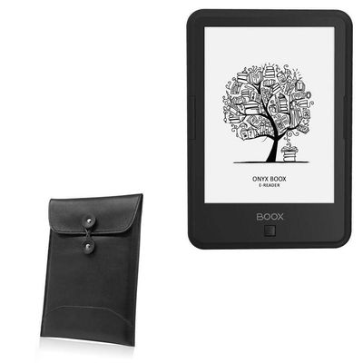 BoxWave Case Compatible with Onyx Boox Darwin 9 - Nero Leather Envelope, Leather Wallet Style Flip Cover