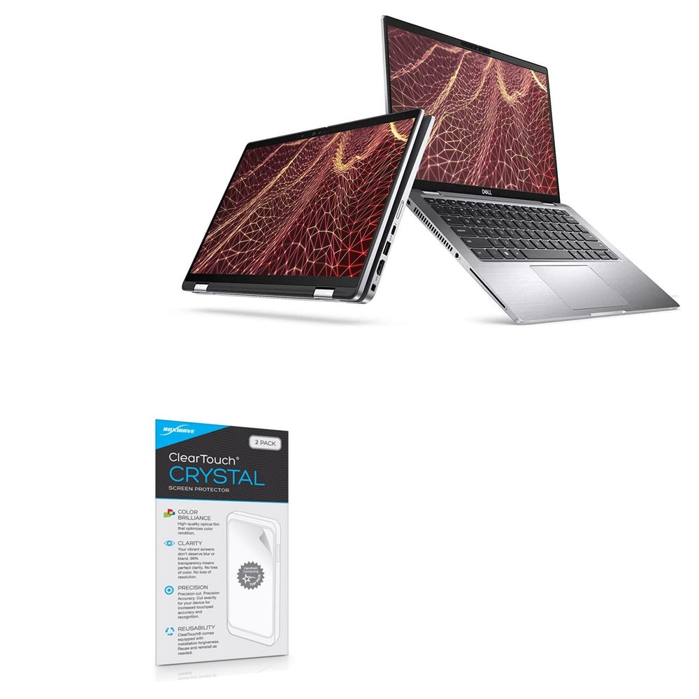 BoxWave Screen Protector Compatible with Dell Latitude 7420 2-in-1 - ClearTouch Crystal (2-Pack), HD Film Skin - Shields from Scratches