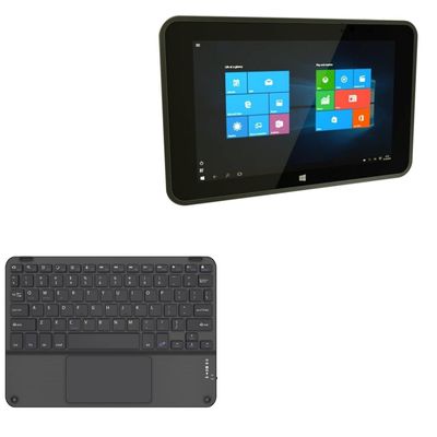 BoxWave Keyboard Compatible with NCR Tablet 7779 (8.4 in) - SlimKeys Bluetooth Keyboard with Trackpad, Portable Slim TouchPad - Jet Black
