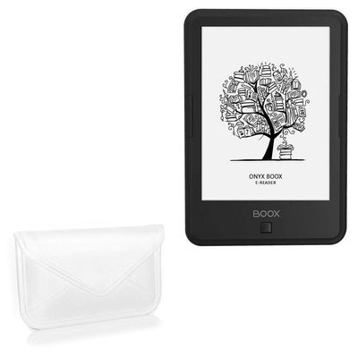 BoxWave Case Compatible with Onyx Boox Darwin 9 - Elite Leather Messenger Pouch, Synthetic Leather Cover Case Envelope Design - Ivory White