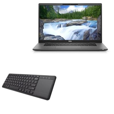 BoxWave Keyboard Compatible with Dell Latitude 7520 - MediaOne Keyboard with TouchPad, USB Fullsize PC Wireless TrackPad - Jet Black