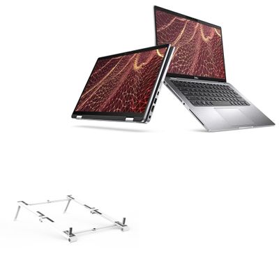 BoxWave Stand and Mount Compatible with Dell Latitude 7430 2-in-1 - Pocket Aluminum Stand 3-in-1, Portable Multi Angle Viewing Riser - Metallic Silver