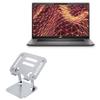 BoxWave Stand and Mount Compatible with Dell Latitude 7530 - Executive VersaView Laptop Stand, Ergonomic Adjustable Viewing Angle Metallic Riser - Metallic Silver view 1