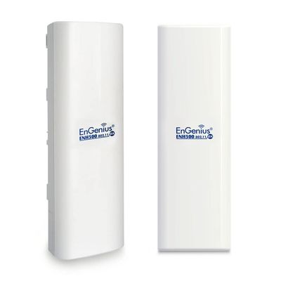EnGenius ENH500-AX KIT 5GHz Wi-Fi 6 (802.11ax) 2x2 Outdoor Wireless Bridge, up to 1,200 Mbps, high 26 dBm Transmit Power, high gain 16 dBi Integrated Directional Antenna, IP55-rated (2-Pack)