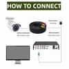 FITE ON 25ft Black BNC Video Power Wire Cord Compatible with Samsung Camera Cable SDH-P4040 SDH-C75100 view 3