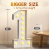 Tongjoy Marquee Numbers 4 Feet Tall 4FT Large Light Up Numbers 6 for 16th 60th Sweet 16 Birthday Party Decorations Light Up Sign Anniversary Party Decor Foam Board view 2