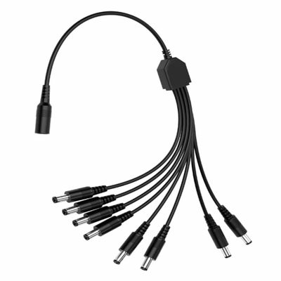 FITE ON 8CH 8 Channel Power Supply Splitter Compatible with BNC Security Cameras 1-8 Q-See Cable