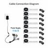 FITE ON 8CH 8 Channel Power Supply Splitter Compatible with BNC Security Cameras 1-8 Q-See Cable view 2