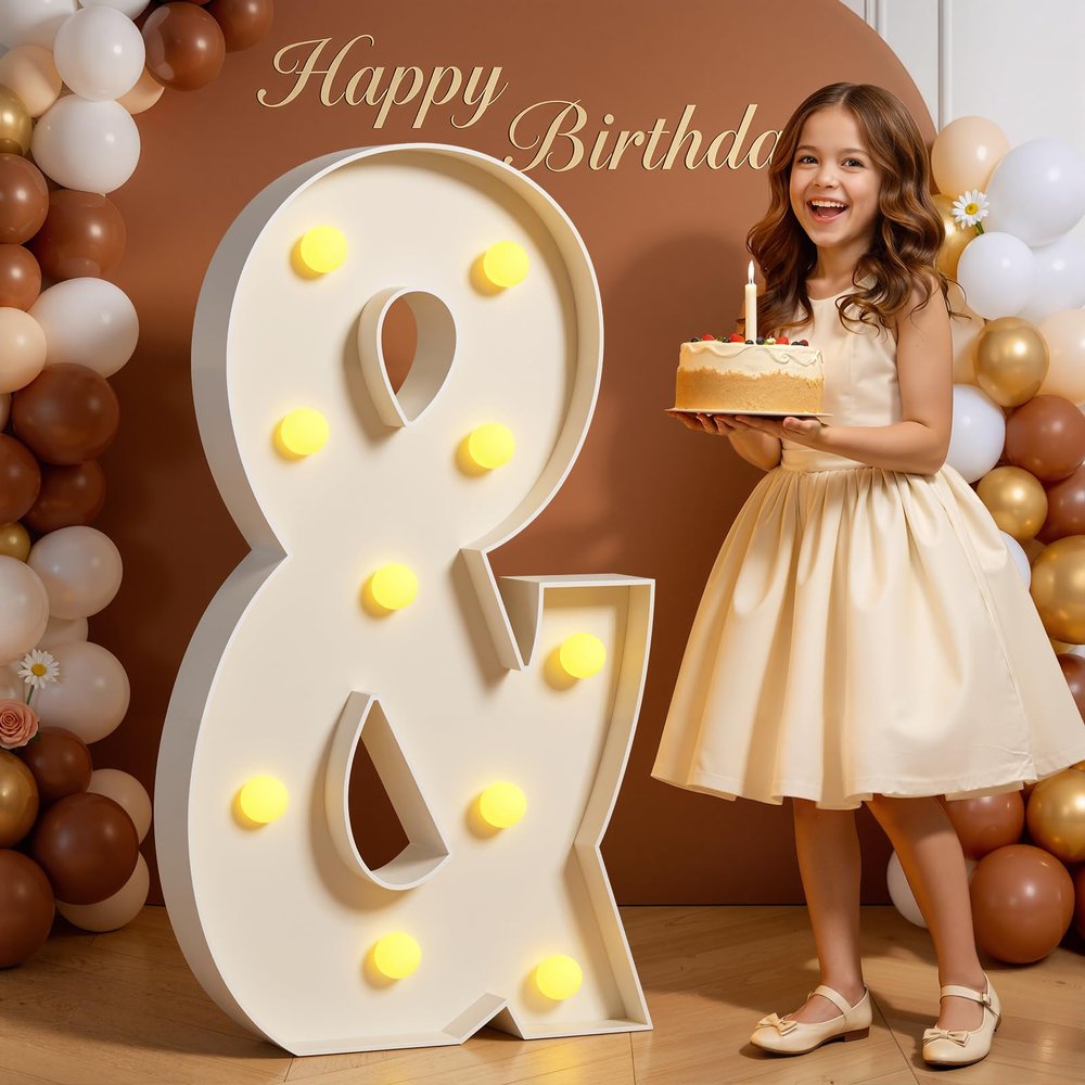 Tongjoy Marquee Letters 4 Feet Tall 4FT Large Light Up Letters & for Birthday Wedding Engagement Party Decorations Will You Marry Me Sign Yard Pre-Cut Foam Board