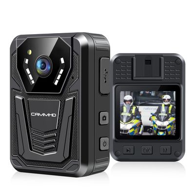CAMMHD F6 256GB 4K Body Camera, Work 12-14Hrs and Ultra Night Vision, Waterproof Body Cameras with Audio and Video Recording H.265 Video Code Police Body Camera for Law Enforcement