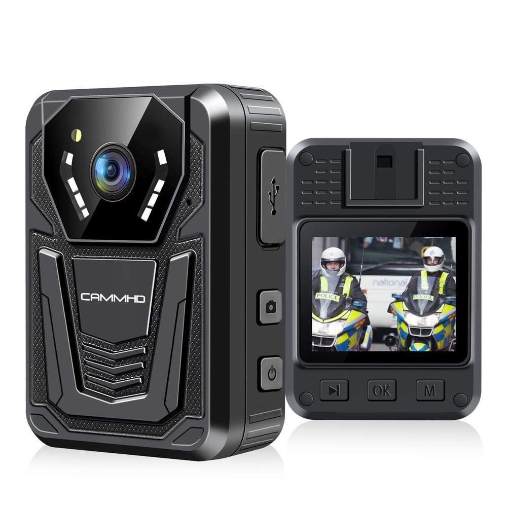 CAMMHD F6 256GB 4K Body Camera, Work 12-14Hrs and Ultra Night Vision, Waterproof Body Cameras with Audio and Video Recording H.265 Video Code Police Body Camera for Law Enforcement
