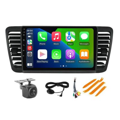 4+64GB 8-Core 9" Car Radio Stereo for Subaru Legacy Outback 2005 2006 2007 2008 2009 Dash Kit, Android 13 GPS Navigation Multimedia Player with Car-Play Android Auto