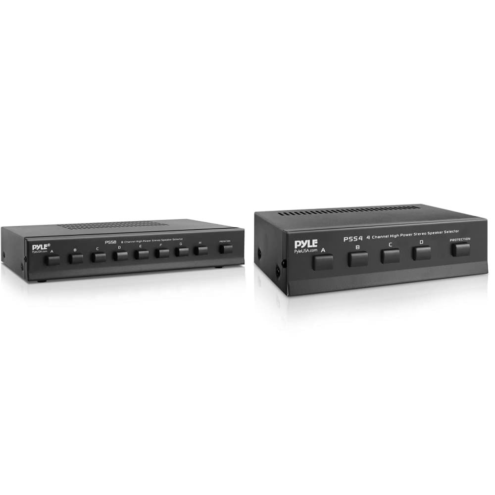 Pyle (PSS8) & Home 4-Zone Channel Speaker Switch Selector-Premium New & Improved Switch Box Hub, Distribution Box