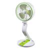 USB Desk Fan, 180 Solar Panel and USB Cable Chargeable Portable Fan Desk Cooling Cell Cooler and Light Collapsible Table Fan Adjustable Brightness and Angle with USB Cable for Better Cooling view 1