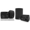 Pyle Outdoor Bluetooth Speaker Pair with Wall Mount - 600W 5.25 Inch & 300W 6.5 Inch Waterproof Indoor/Outdoor Speakers (Black) view 1