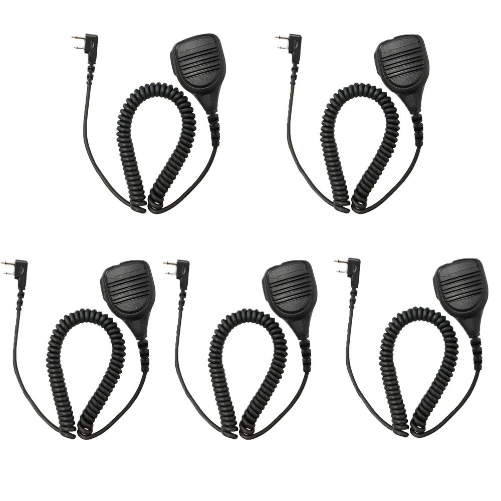 5Pack Heavy-Duty Remote Speaker Microphone Radio Mic Shoulder Mic Compatible with IC-F3000 F3001 F3002 IC-F12 F15 IC-F16 IC-F33 IC-V80 V85 IC-F3002 IC-F3001 F3021 IC-F3023 IC-F3031 IC-F4001 IC-F4021