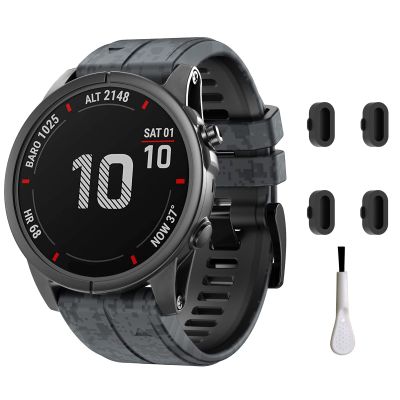 22mm Camo Quick Easy Fit Silicone Watch Band Compatible for Garmin Fenix 5/Fenix 5 Plus/Fenix 6/Fenix 6 Pro/Fenix 7, Sport Waterproof Replacement Smartwatch Wrist Strap for Forerunner 935/Forerunner