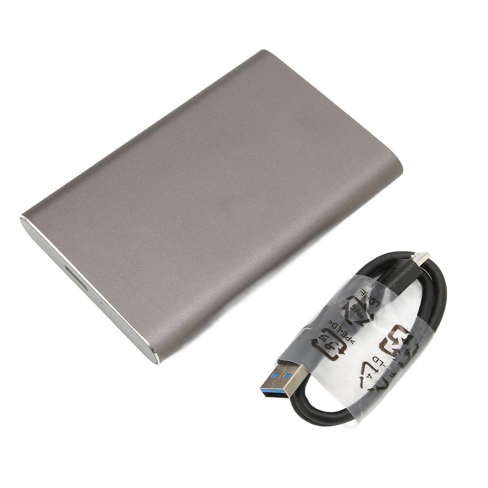 AAGAZA External Hard Drive, Ultra-Thin Portable SSD CNC Processing Advanced Mobile Phone Technology 750GB/841 (Color : Silver Gray, Size : 2TB)