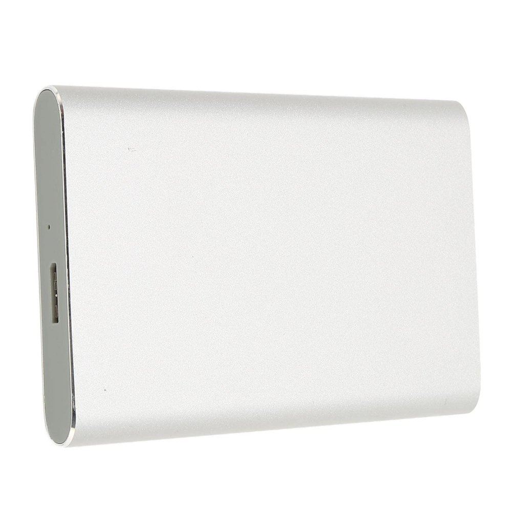AAGAZA External Hard Drive, Ultra-Thin Portable SSD CNC Processing Advanced Mobile Phone Technology 750GB/841 (Color : Silver White, Size : 2TB)