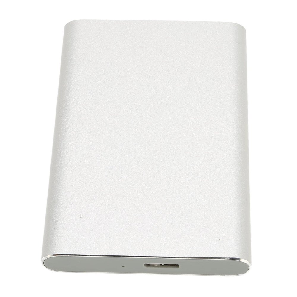 AAGAZA External Hard Drive, Ultra-Thin Portable SSD CNC Processing Advanced Mobile Phone Technology 750GB/841 (Color : Silver White, Size : 1TB)