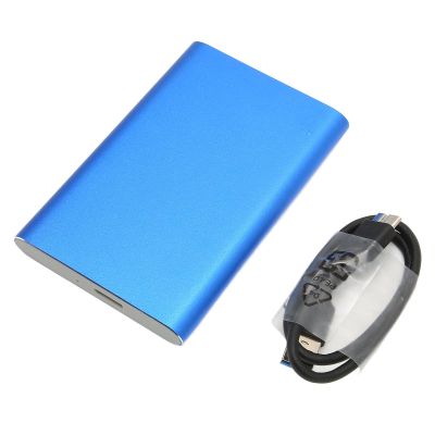 External Hard Drive, Ultra-Thin Portable SSD CNC Processing Advanced Mobile Phone Technology 750GB/841 (Color : Azul, Size : 750GB)
