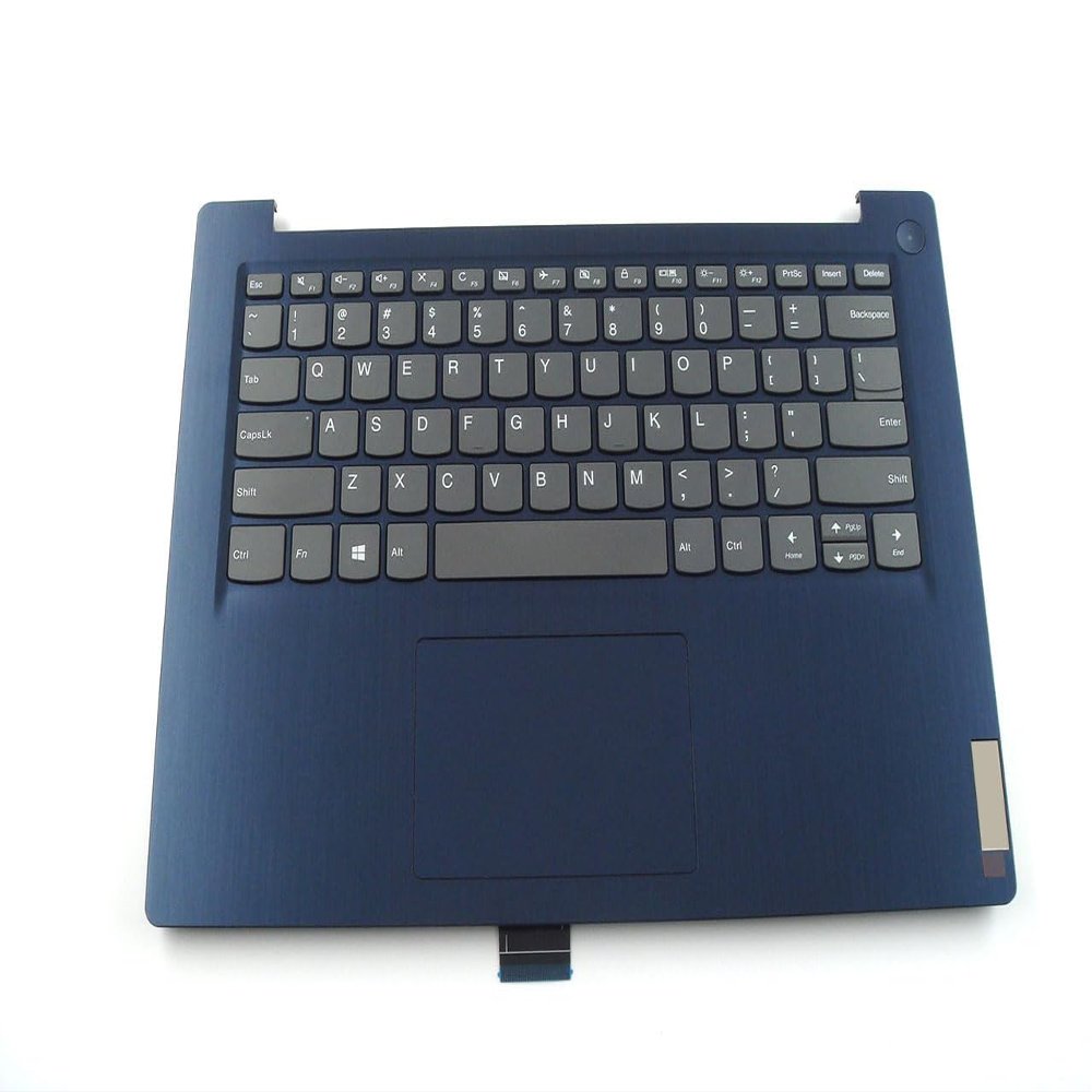 Bayjebu Parts for Lenovo ideapad 3-14IIL05 3-14IGL05 Palmrest Keyboard Bezel US Non-Fingerprint Blue 5CB1D67092