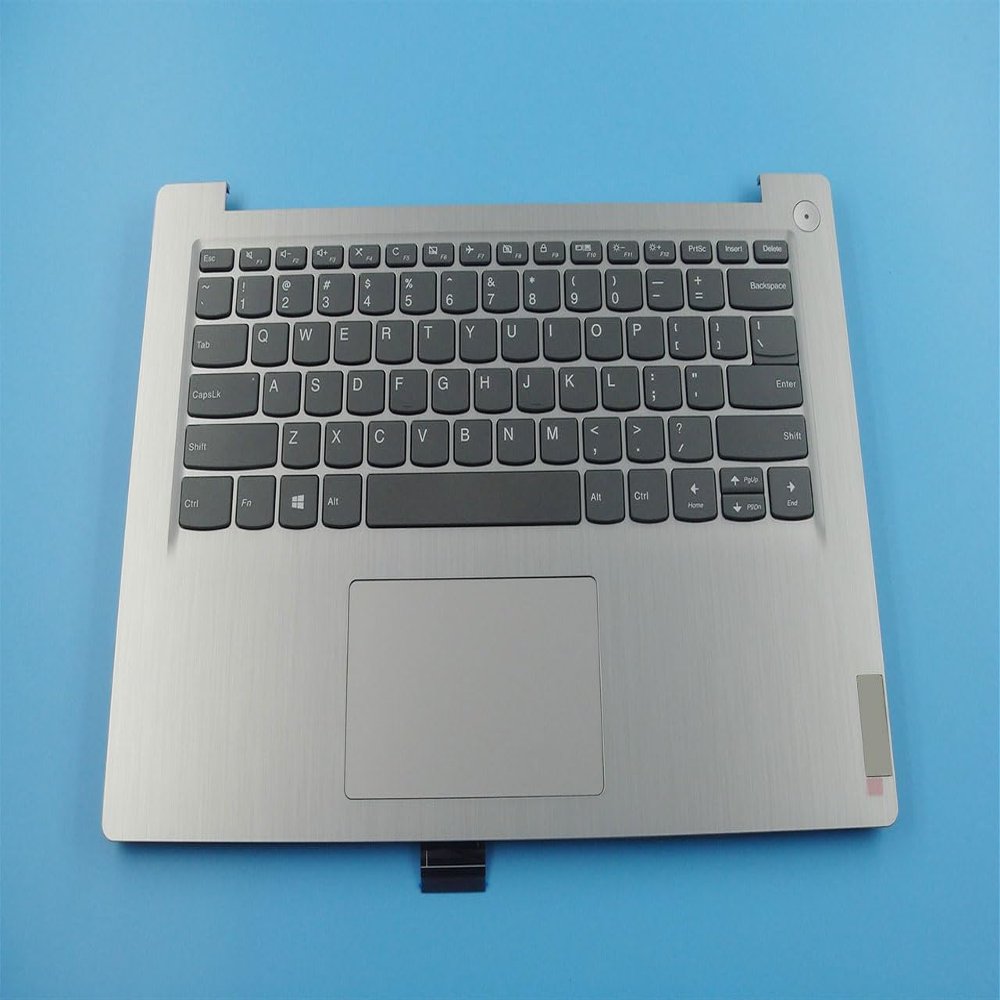 Bayjebu Parts for for Lenovo ideapad 3-14ADA05 3-14ARE05 Palmrest Keyboard Bezel US Silver Non-Fingerprint 14.0 inch 5CB0X56584