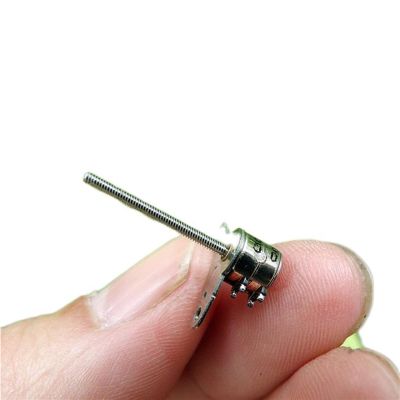 CYFANG Telescopic DIY Teaching Experiment Micro 6MM Stepper Motor, Two-Phase Four-Wire with Long Screw, DIY Production Micro Screw Motor Lift Pusher