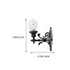Yardwe Miniature Wall Lamp - 4 Pcs 1:12 Scale Led Dollhouse Wall Sconces Tiny Lights for Miniature House Accessories Table Decoration Sand Table Model view 2