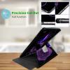 JANENFNA Case for Samsung Galaxy Tab A 8.0 Inch 2019 (SM-T290/T295), 360 Degree Rotating Swivel Stand PU Leather Case with Auto Sleep/Wake, Purple Rose Butterfly view 3