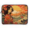 Abstract Sunset Mac Book Pro 16" Sleeve - Great Wave Laptop Sleeve - Japanese Mac Book Sleeve view 1