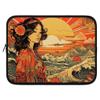 Abstract Sunset iPad Sleeve - Great Wave Tablet Sleeve - Japanese Carrying Case - 10 inches view 1